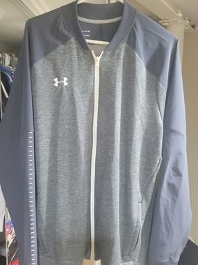 Under Armour Men's Gray Full-Zip Athletic Jacket